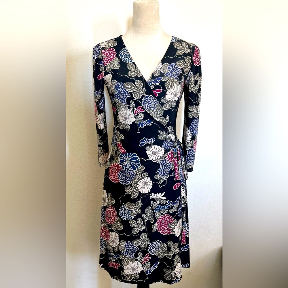 Express floral wrap dress